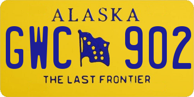 AK license plate GWC902