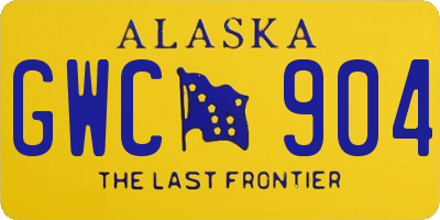 AK license plate GWC904