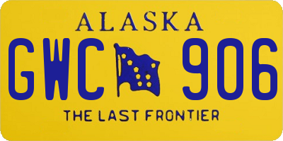 AK license plate GWC906