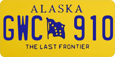 AK license plate GWC910