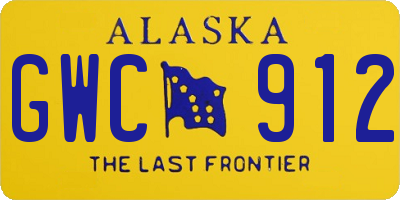 AK license plate GWC912
