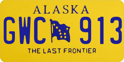 AK license plate GWC913