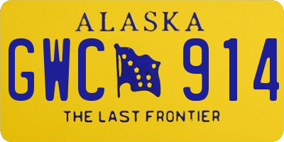 AK license plate GWC914