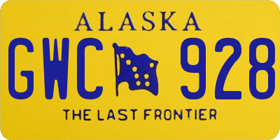 AK license plate GWC928