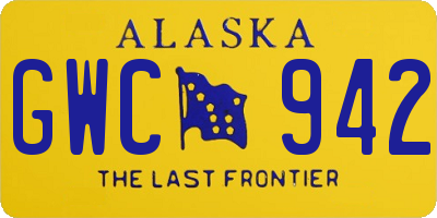 AK license plate GWC942