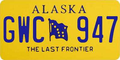 AK license plate GWC947