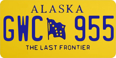 AK license plate GWC955