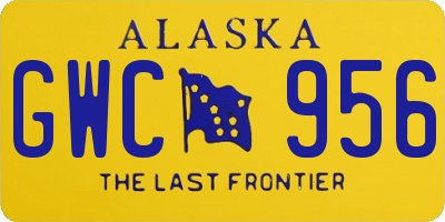 AK license plate GWC956