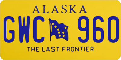 AK license plate GWC960