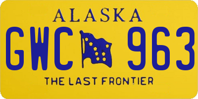 AK license plate GWC963