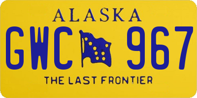 AK license plate GWC967