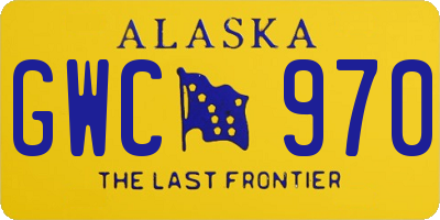 AK license plate GWC970