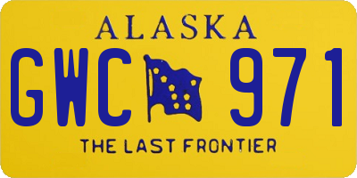 AK license plate GWC971