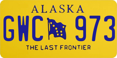 AK license plate GWC973