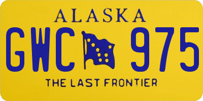 AK license plate GWC975