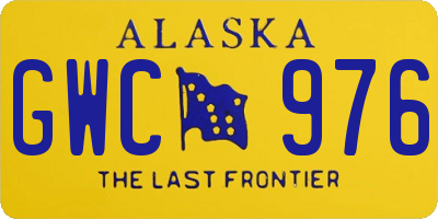 AK license plate GWC976