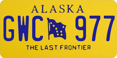 AK license plate GWC977