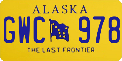AK license plate GWC978
