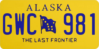 AK license plate GWC981