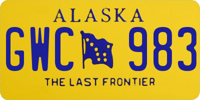 AK license plate GWC983