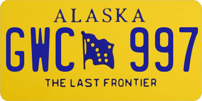 AK license plate GWC997