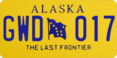 AK license plate GWD017