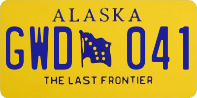 AK license plate GWD041