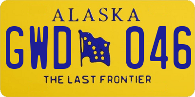 AK license plate GWD046