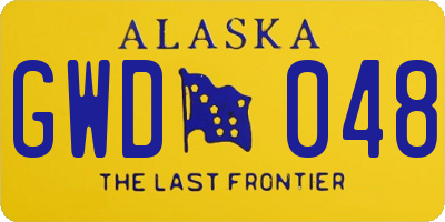 AK license plate GWD048