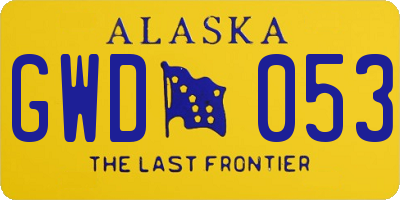 AK license plate GWD053