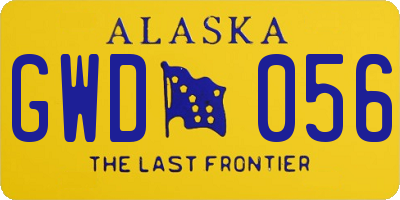 AK license plate GWD056