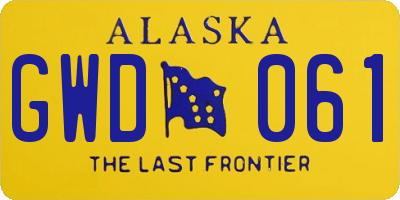 AK license plate GWD061