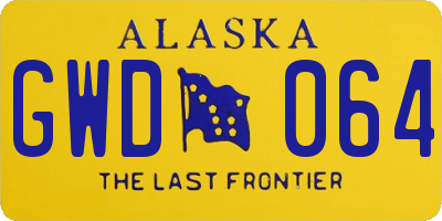 AK license plate GWD064