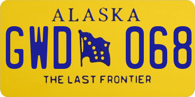 AK license plate GWD068