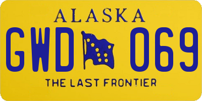 AK license plate GWD069