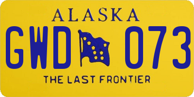 AK license plate GWD073