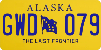 AK license plate GWD079