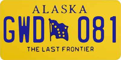 AK license plate GWD081