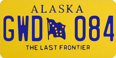 AK license plate GWD084