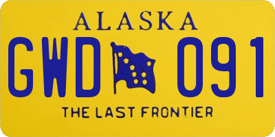 AK license plate GWD091