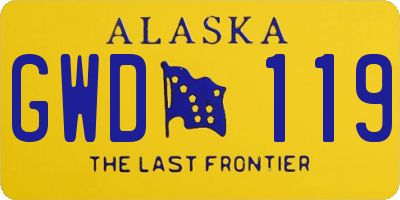 AK license plate GWD119