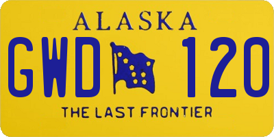 AK license plate GWD120