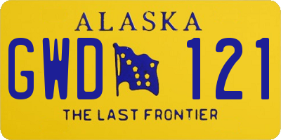 AK license plate GWD121