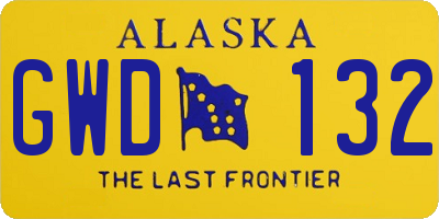 AK license plate GWD132