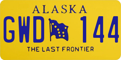 AK license plate GWD144