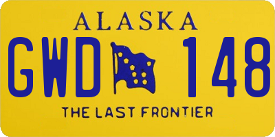 AK license plate GWD148