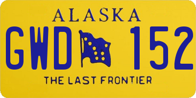 AK license plate GWD152