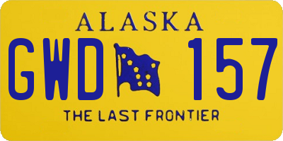 AK license plate GWD157