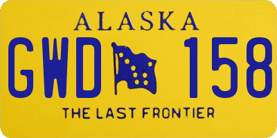 AK license plate GWD158