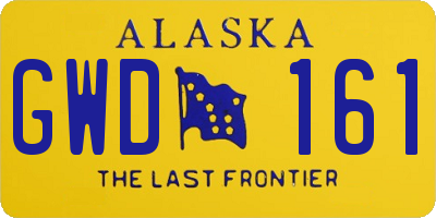 AK license plate GWD161